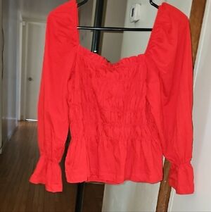 H&M Vibrant Red Blouse